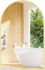 Fabuday Large Gold Arch Wall Mirror 24x36 -