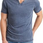 Lucky Brand Mens Venice Burnout Notch Neck Tee