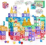171 PCS Magnetic Tiles and Marble Run Set, Magnet