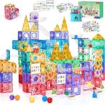 171 PCS Magnetic Tiles and Marble Run Set, Magnet