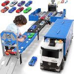 Carrier Truck Race Track Toddlers Toys, Foldable