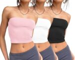 Trendy Queen Womens 3 Pack Tube Tops Crop Going