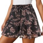 Flowy Shorts for Women Casual Boho Floral Skorts