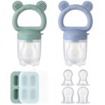 2 Pack Silicone Baby Fruit Feeder with Mini