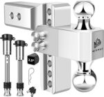 METOWARE Adjustable Trailer Hitch - Aluminum Drop