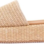 Platform Sandals Women Raffia Wicker Espadrilles,