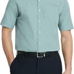 Van Heusen Men's Short Sleeve Dress Shirt Regular