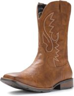 IUV Cowboy Boots For Men with Wide Square Toe