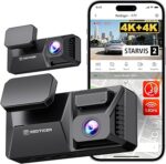 REDTIGER F77 4K+4K Dash Cam Front and Rear, Dual