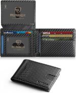 RUNBOX Wallet for Men Slim Rfid Leather 2 ID