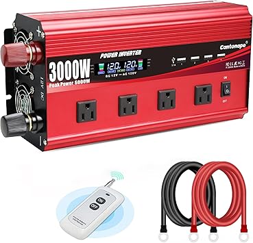 3000W Power Inverter 12V to 110V/120V DC to AC