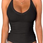 Danysu V Neck Racer Back Tank Top for Women