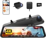 WOLFBOX 12" 4K Rear View Mirror Camera with