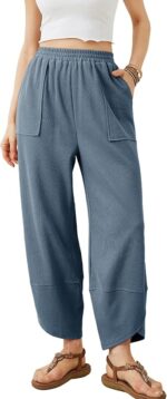 Xiaoxuemeng Womens Baggy Wide Leg Pants Casual