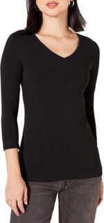 Amazon Essentials Women's Regular-Fit 3/4 Sleeve