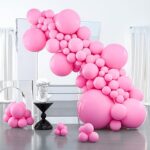 PartyWoo Pink Balloons 127 pcs Different Sizes of