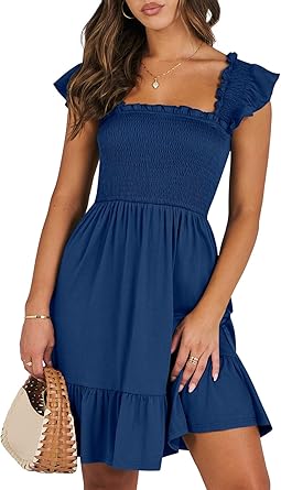 ANRABESS Women's Summer Casual Sleeveless Square