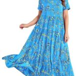 YESNO Women Casual Loose Bohemian Floral Dress