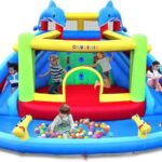 Inflatable Bounce House with Slide,Dolphin