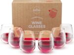Unbreakable Stemless Wine Glasses | Set of 6 |