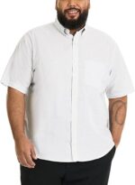 Big and Tall Wrinkle Free Short Sleeve Button