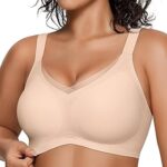 OEAK Womens Wireless Bras V Mesh Comfortable