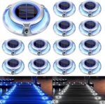 Brizled 12 Pack Solar Driveway Lights, 2 Colors