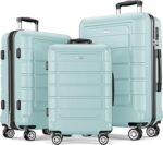 SHOWKOO Luggage Sets Expandable PC+ABS Durable