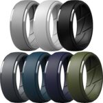 ThunderFit Men's Silicone Rings 10mm Wide 2.5mm