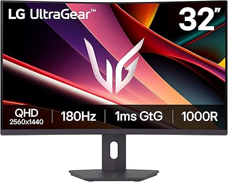 LG 32G600A-B 32-inch Ultragear QHD (2560 x 1440) Curved Gaming…