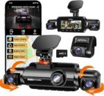 360° Dash Cam Front and Rear Inside, 4 Channel FHD…