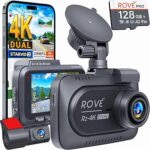 ROVE R2-4K DUAL Dash Cam Front and Rear, STARVIS 2…
