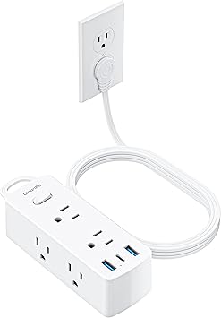 Power Strip Surge Protector, Olcorife Ultra Thin Flat Plug Extension…