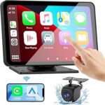 Carplay Screen for Car, 7" HD Wireless Portable Car Play…