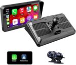 Motorcycle CarPlay, 7 inch Motorcycle DVR Wireless Carplay Screen for…