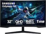 SAMSUNG 32" Odyssey G55C Series QHD 1000R Curved Gaming Monitor,…