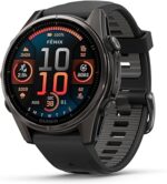 Garmin fēnix® 8, Sapphire, 43mm, DLC Titanium, Black/Pebble Gray