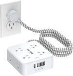 Surge Protector Power Strip - CHCORE 5Ft Braided Extension Cord…